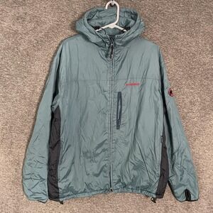 Mammut Ajungilak MTI Performance Jacket Mens Medium Blue Hooded Insulated